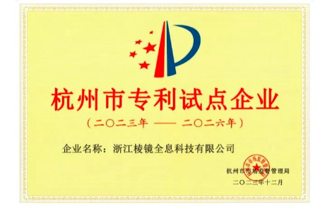 喜讯 | LNGIN尊龙凯时人生就是搏z6com荣膺2023年度杭州市专利试点企业